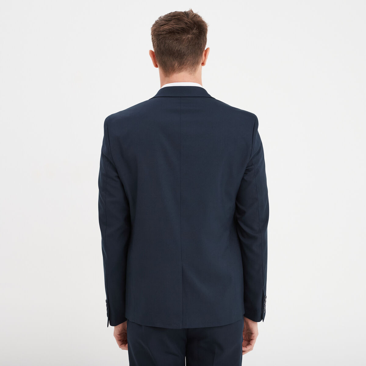Veste de costume droite ajust&eacute;e bleu marine homme