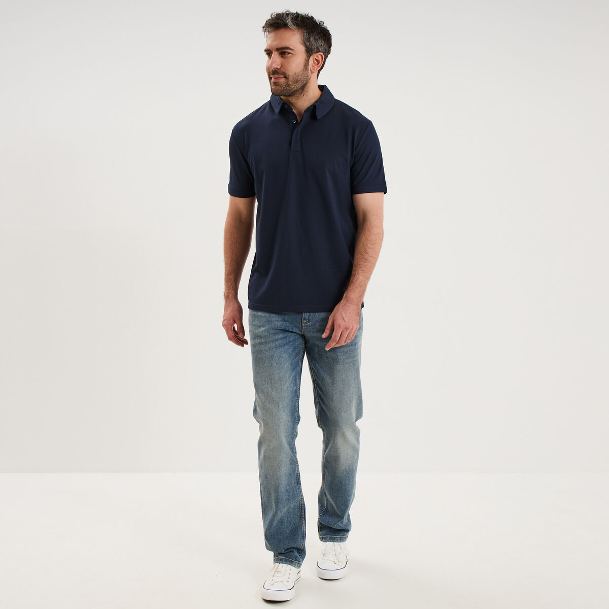 Polo manches courtes bleu p&eacute;trole homme
