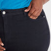 Bermuda ajusté taille haute bleu foncé femme grande taille