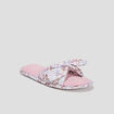 Chaussons mules avec noeuds rose femme
