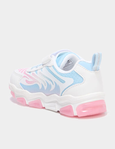 Baskets running semelles lumineuses multicolore fille