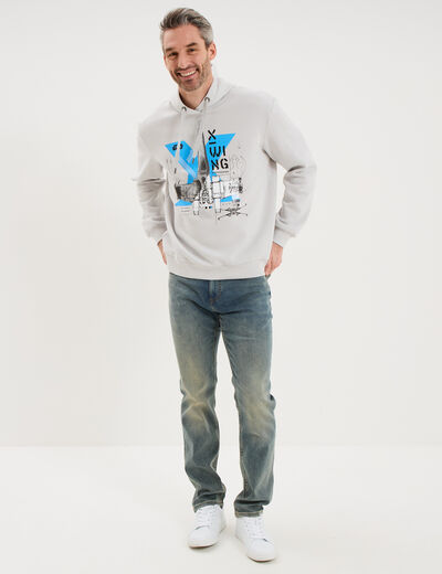 Sweat hoodie molleton Star Wars gris homme
