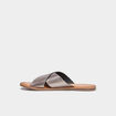 Mules brides croisées en cuir Kickers marron foncé femme