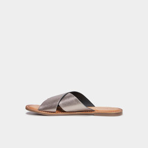 Mules brides croisées en cuir Kickers marron foncé femme