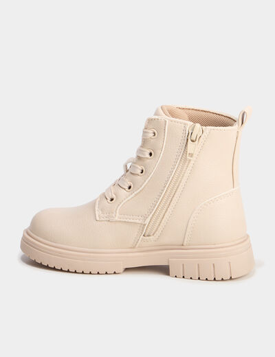 Boots à lacets sable fille