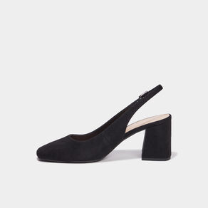 Escarpins slingback suédine noir femme
