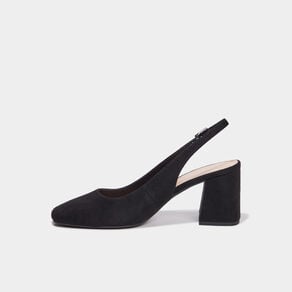 escarpins slingback suedine noir femme Escarpins slingback suédine noir femme