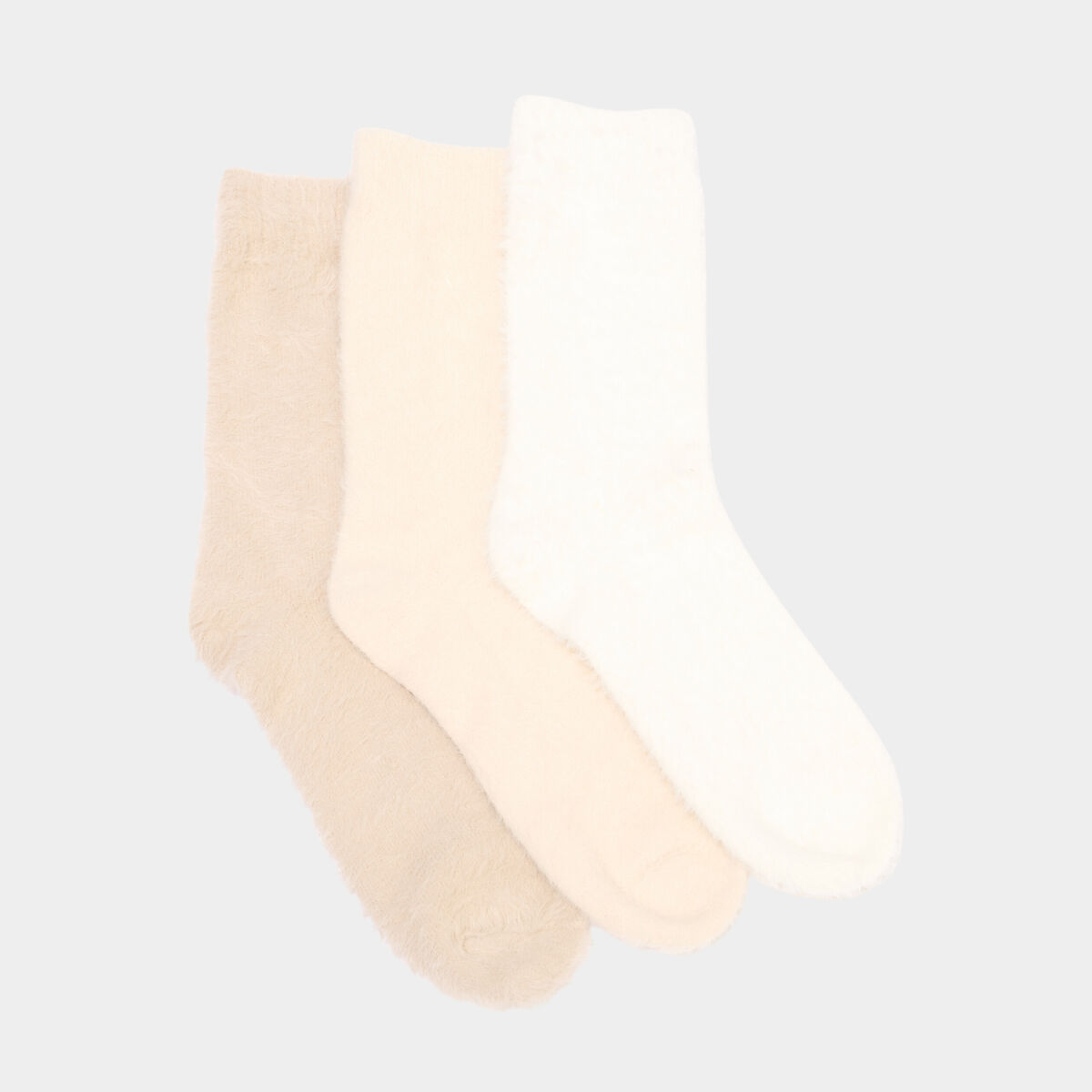 Lot 3 paires chaussettes sable femme