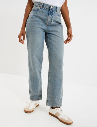 Jeans mom 7/8ème taille haute Creeks denim dirty femme