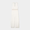 Combinaison pantalon dos en V blanc femme