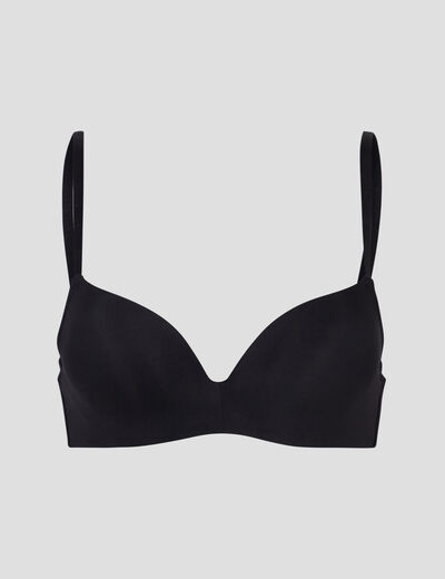 Soutien-gorge push-up microfibre noir femme