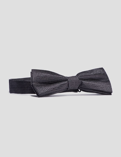 Noeud papillon effet satin noir homme