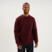 Pull col rond manches longues prune homme