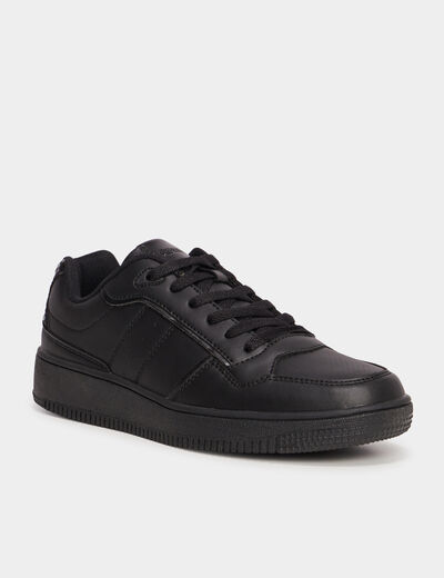 Tennis basses semelle &eacute;paisse Creeks noir femme