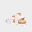 Sandales plates à scratchs rose bébé fille