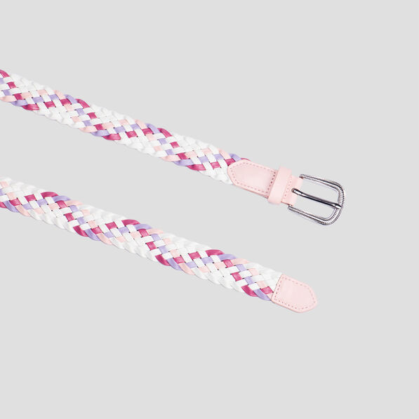 Ceinture tressée multicolore fille