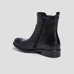 Bottines en cuir noir fille