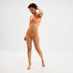 Tanga en dentelle orange femme