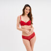 Soutien-gorge corbeille paddé dentelle rouge femme