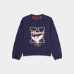 Sweat col rond coton Harry Potter bleu marine fille