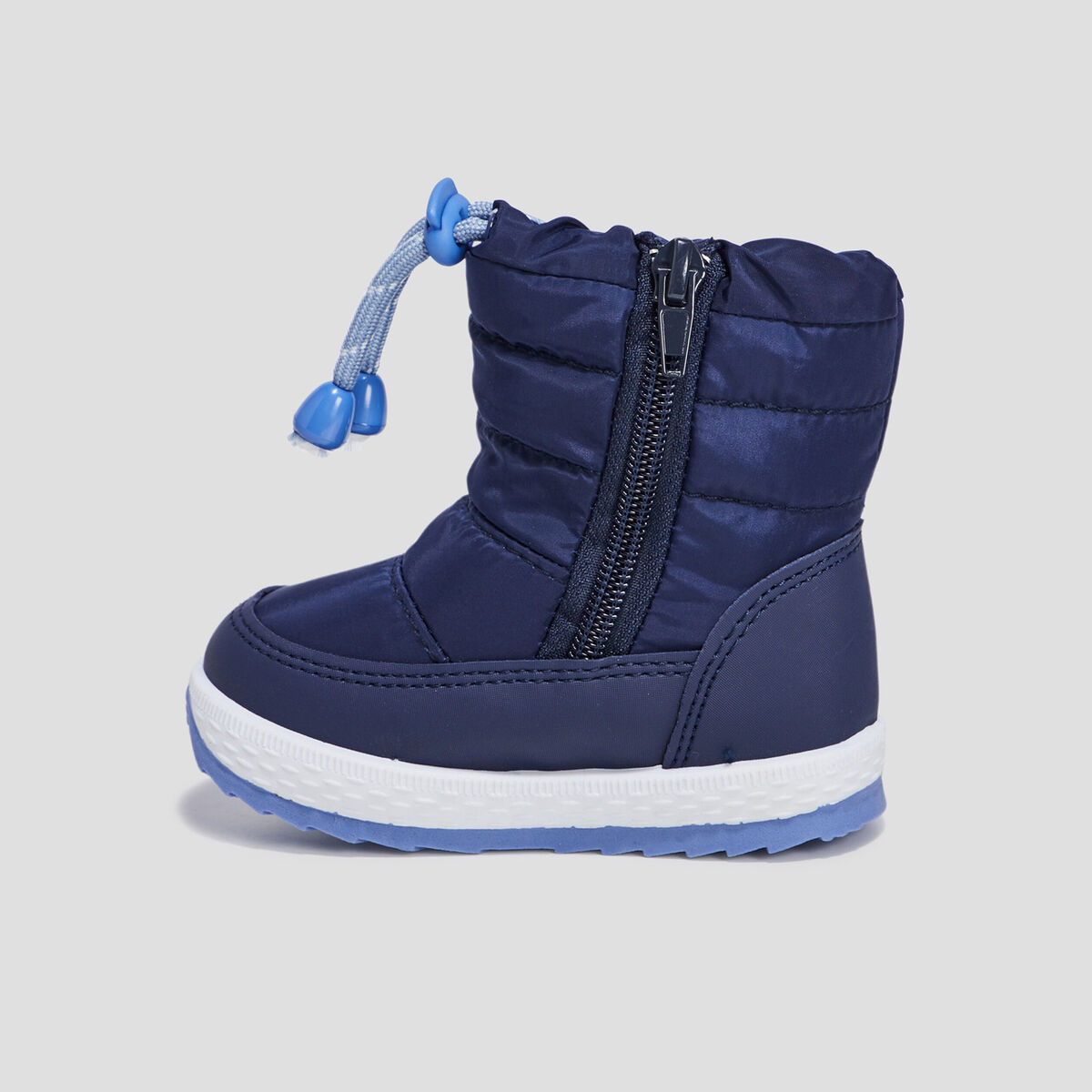 Bottes de neige cordon de resserrage bleu marine bébé garçon