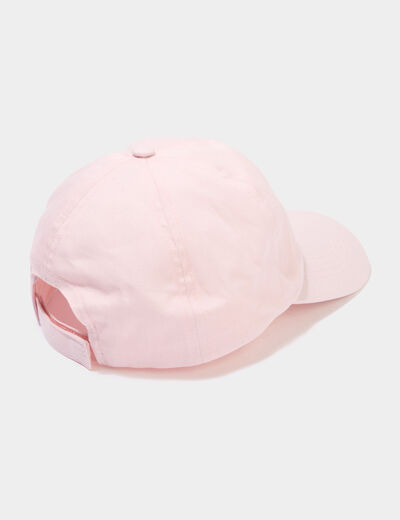 Casquette bomb&eacute;e ajustable coton rose fille