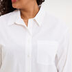 Chemise oversize manches longues coton blanc femme grande taille