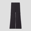 Pantalon large cargo &agrave; pinces noir femme
