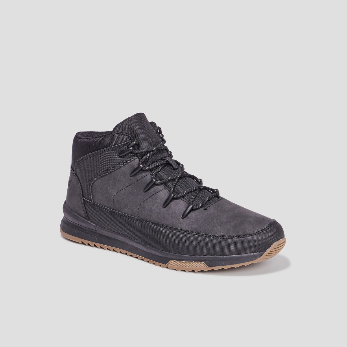 Bottines montantes &agrave; lacets noir homme