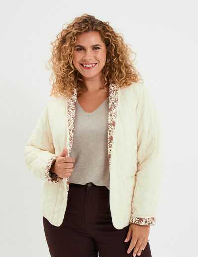 Veste matelassée réversible blanc femme grande taille