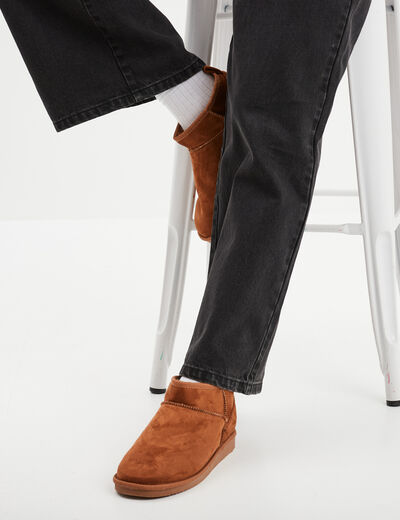 Bottines fourrées marron femme