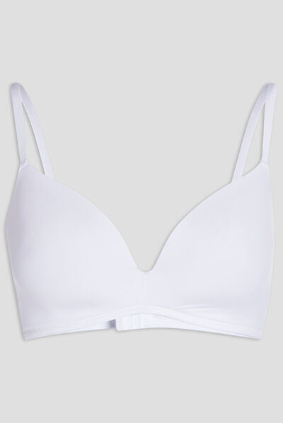 Soutien-gorge triangle microfibre blanc femme