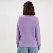 Pull col en V parme femme