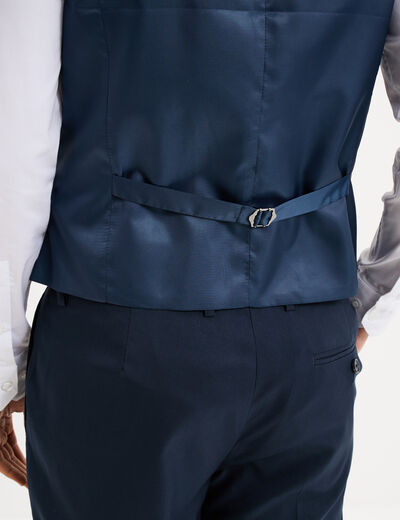 Gilet de costume sans manches bleu marine homme