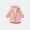 Parka 3 en 1 avec doudoune rose clair b&eacute;b&eacute; fille