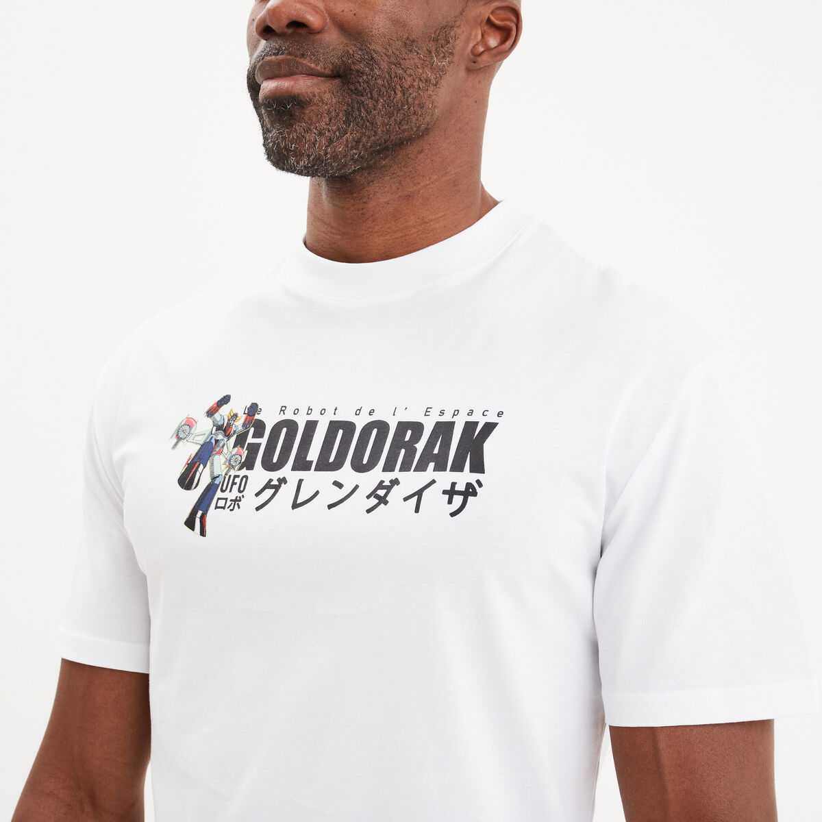 T-shirt manches courtes Goldorak blanc homme