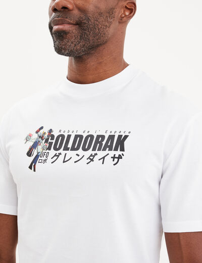 T-shirt manches courtes Goldorak blanc homme