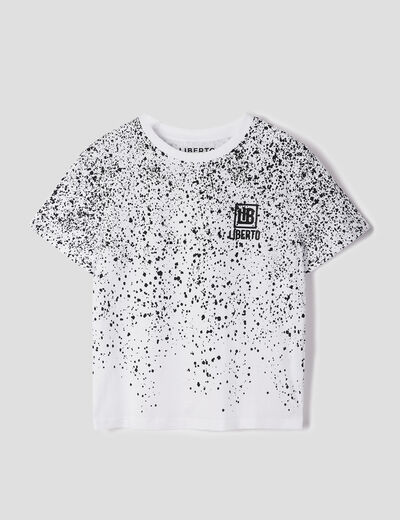 T-shirt manches courtes coton Liberto blanc garçon