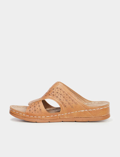 Mules semelle confort Confortissimo marron femme