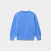 Pull mailles duveteuses manches longues bleu electrique fille