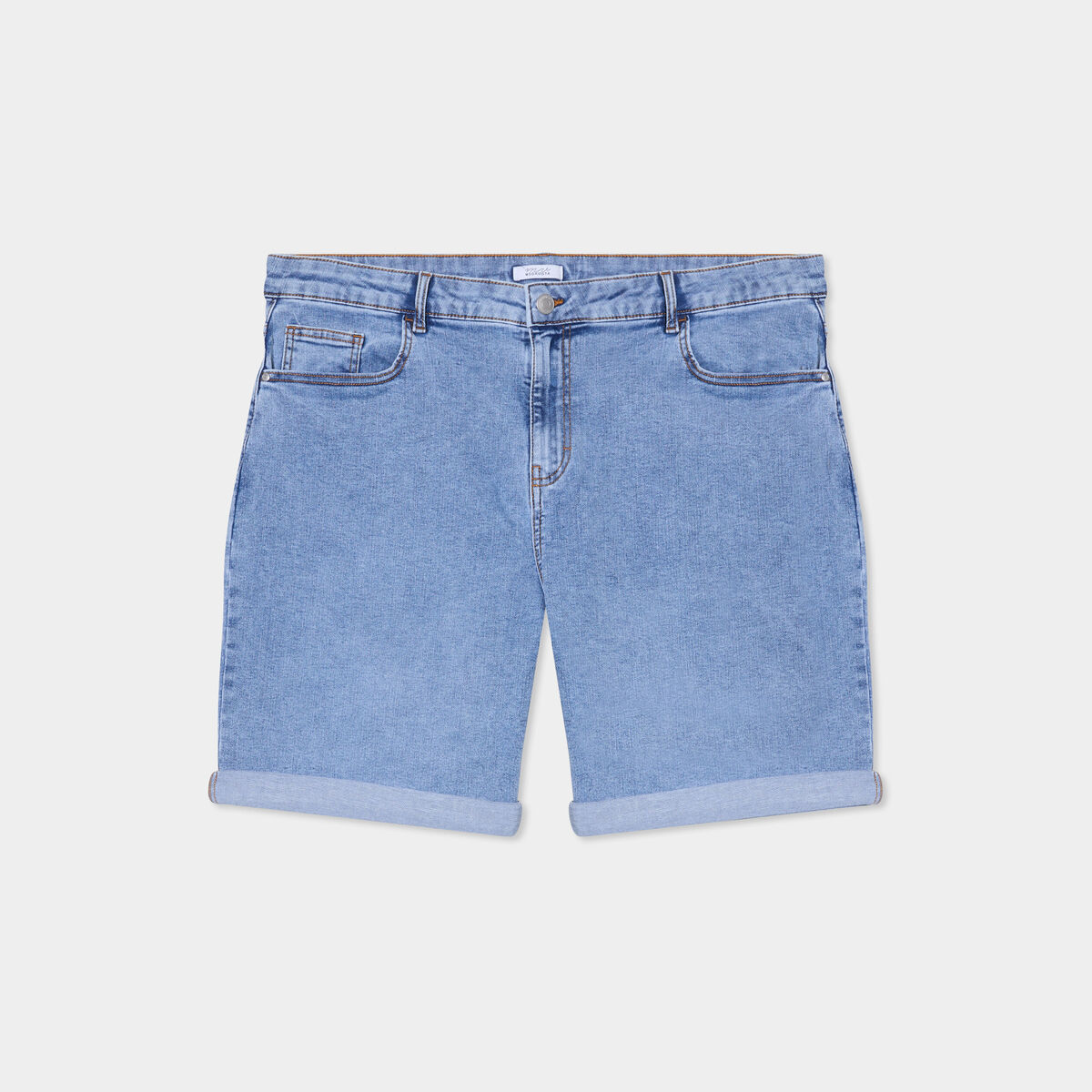 Short en jean large 5 poches denim double stone femme grande taille