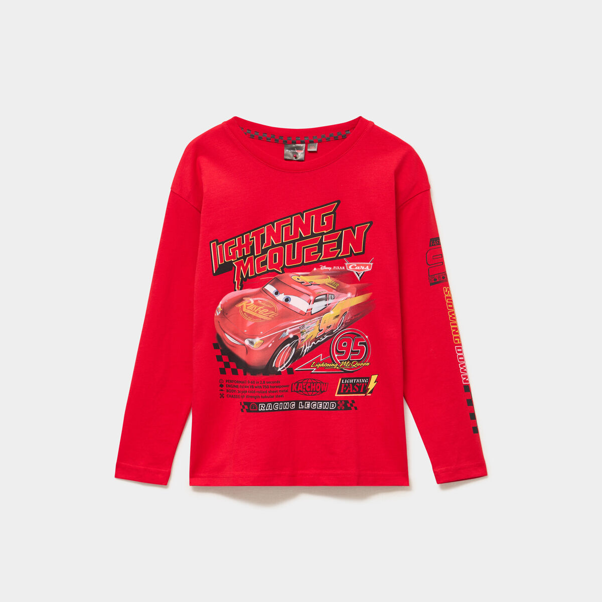 T-shirt manches longues coton Cars rouge gar&ccedil;on