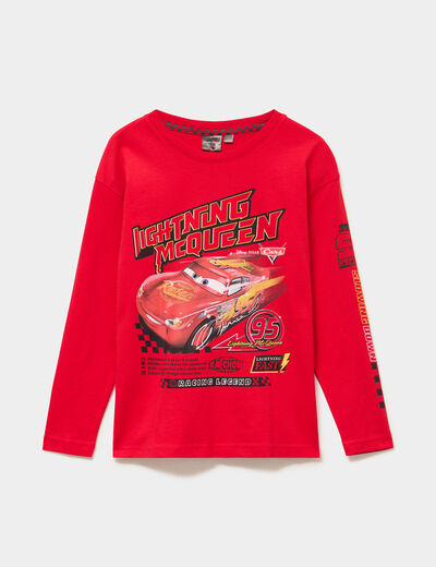 T-shirt manches longues coton Cars rouge gar&ccedil;on
