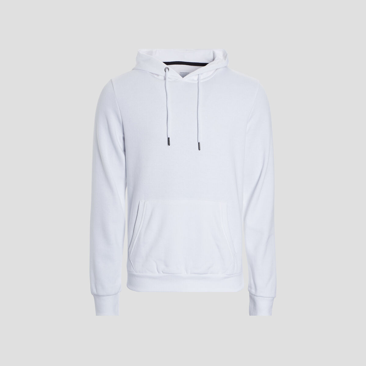Sweat molleton &agrave; capuche hoodie blanc homme