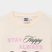 T-shirt col rond coton Smiley World beige fille