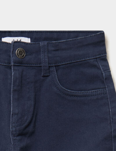 Bermuda regular coton bleu marine gar&ccedil;on