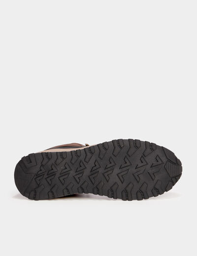 Baskets montantes à lacets marron cognac homme