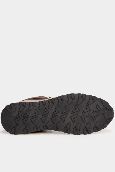 Baskets montantes &agrave; lacets marron cognac homme