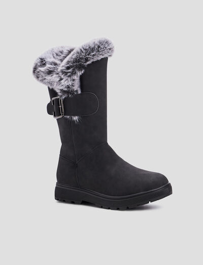 Bottes fourrées noir femme