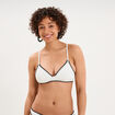 Haut de maillot de bain triangle ivoire femme